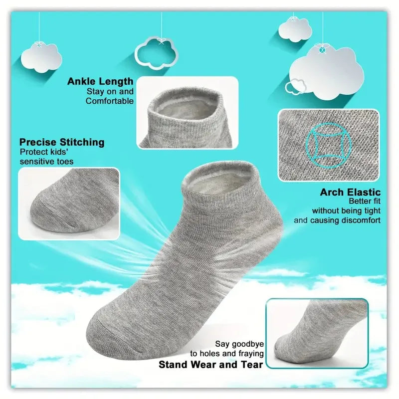 40 Pairs of Simple Black, White, and Gray Socks, Elastic, Breathable, and Odor Resistant, Suitable for Outdoor Sports Wear