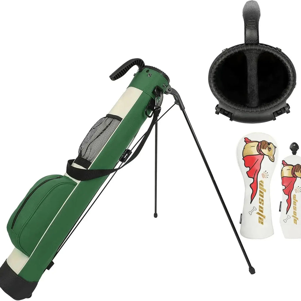 Golf Stand Bag  with Dual Shoulder Straps Ultra-Lightweight 2-Way Divider Sunday Carry Bag for 4-5 Clubs | Portable