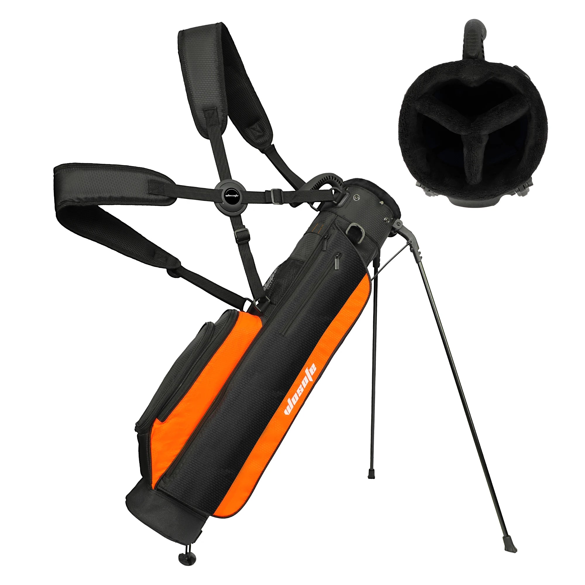 Lightweight Golf Stand Bag for Driving Range & Executive Courses, 2/3 Way Divider Sunday Carry Bag with Auto-Pop Stand, 5 Pocket