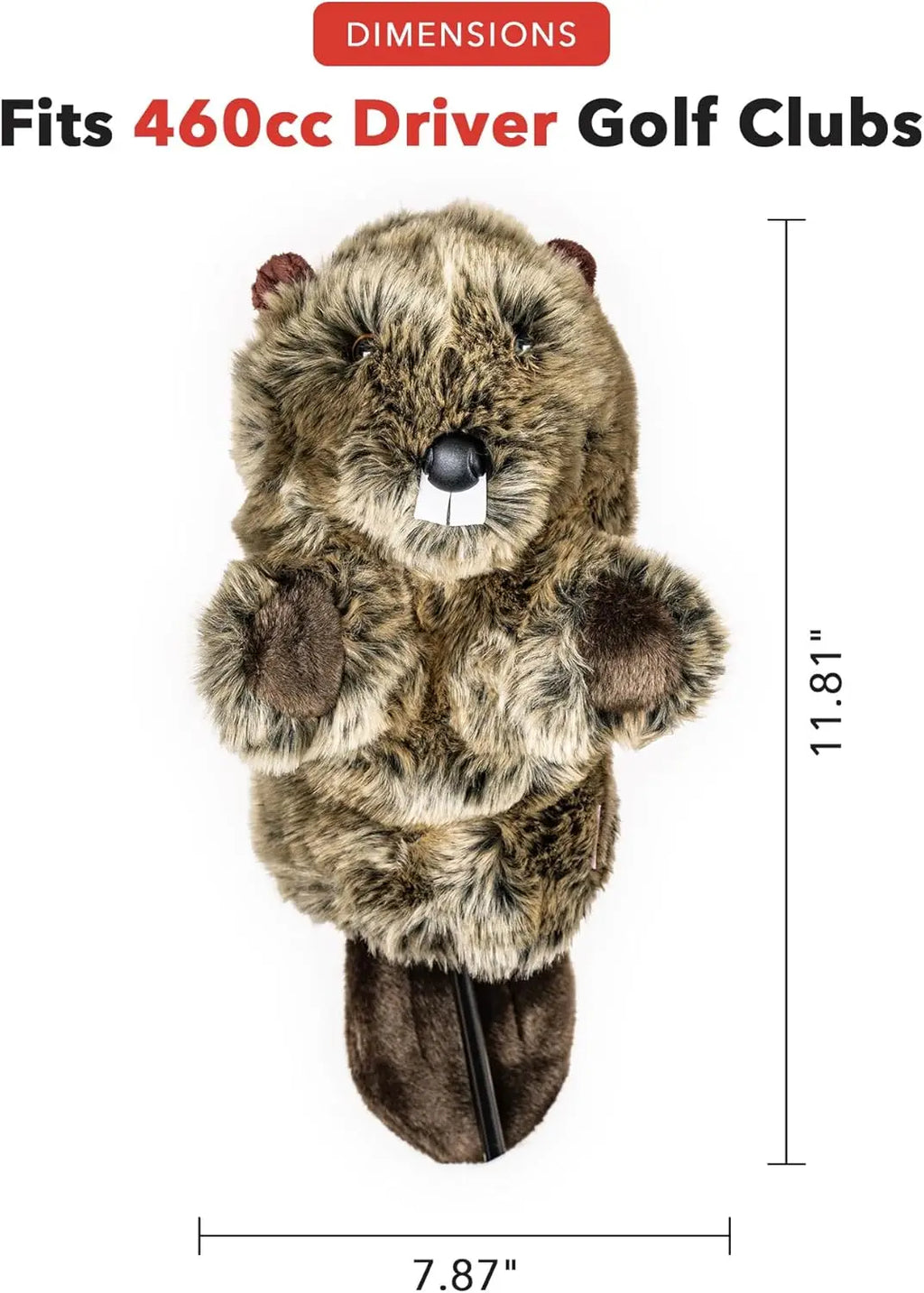 Premium Beaver Driver Headcover for Golf Clubs - Funny Animal Design, Durable Protection for Men and Women