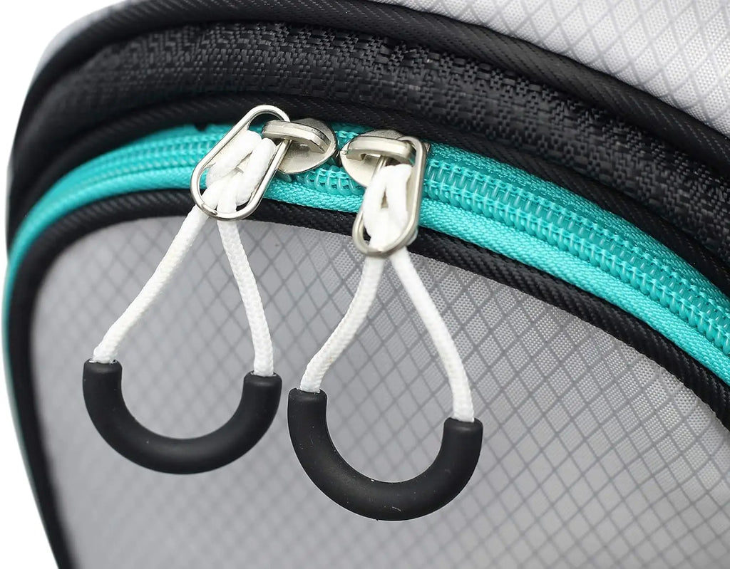 Vintage 80s Retro Golf Bag for Women in Black, White, Teal & Pink - Premium Quality