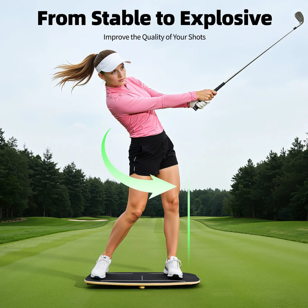 Golf Pressure Plate Weight Shift Balance Board Swing Trainer for Indoor Outdoor Use Enhancing Stability and Power