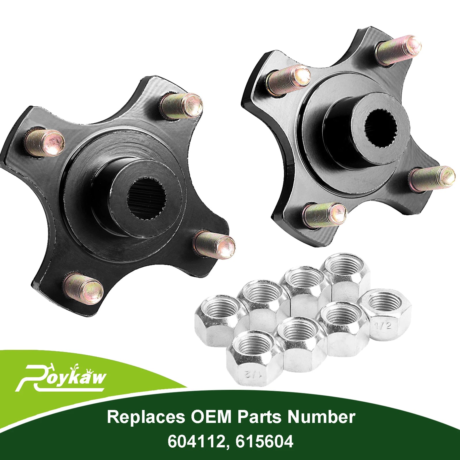 Roykaw Golf Cart Rear Wheel Hub Flange Plate for EZGO RXV 2008-Up Gas and Electric, Replaces OEM # 604112, 615604, 70968-G03