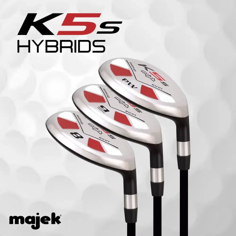 Men's Golf Hybrid Club Set, Includes 8, 9, Pitching Wedge, Utility Club