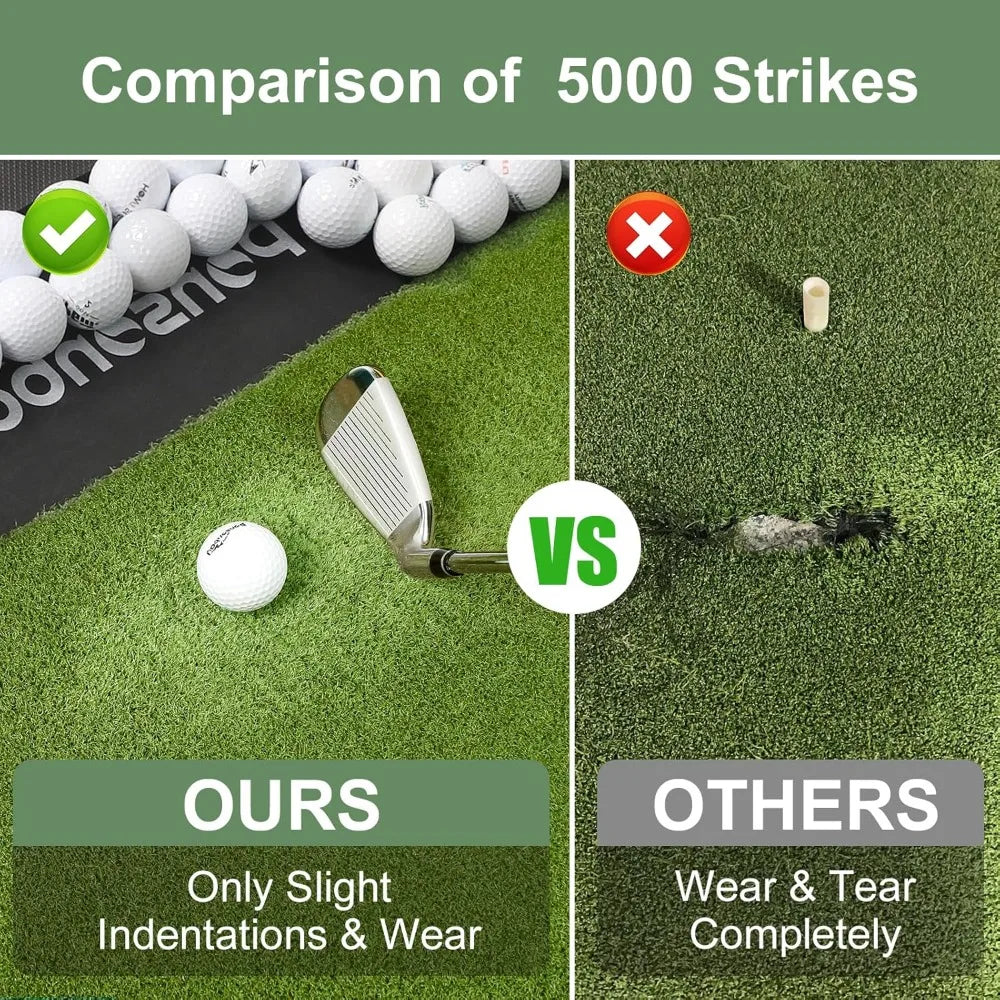 Thickening Integrated Golf Mat 5x4ft 6x4ft 6x5ft with Ball Tray for Outdoor & Indoor Practice 26mm-31mm Surface