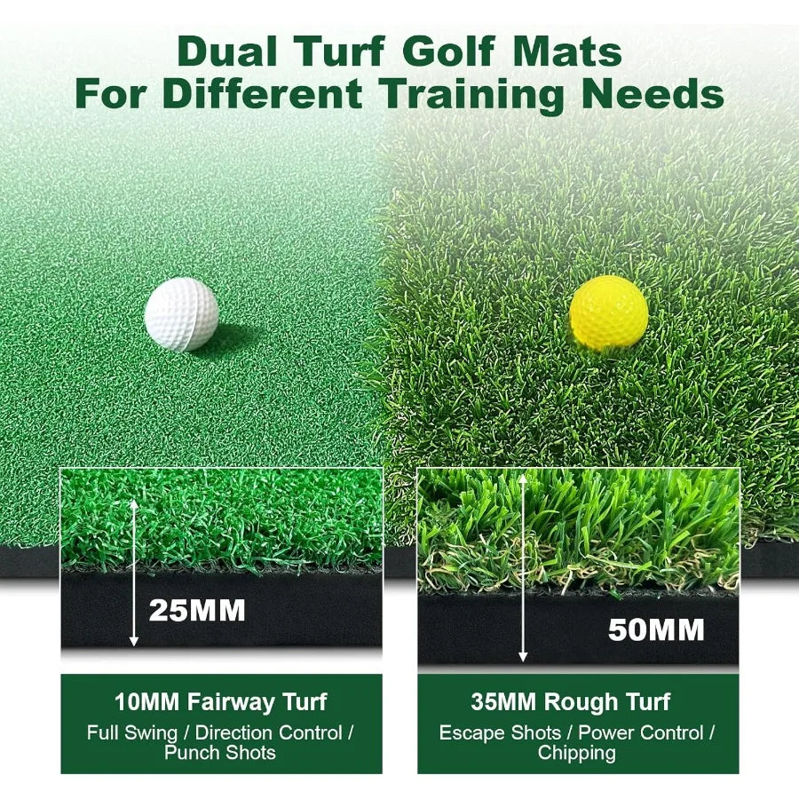 Thickened 45mm 50mm Dual Turf Golf Hitting Mat for Outdoor and Indoor Use Premium Swing and Chipping Training Turf Mat Designed