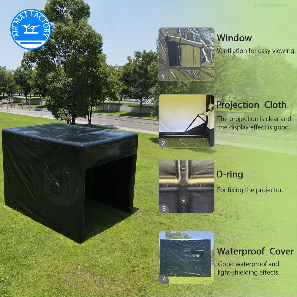 US Stock High Quality PVC Outdoor Golf Simulator Cage Enclosures Indoor Inflatable Golf Tent Simulator for Home