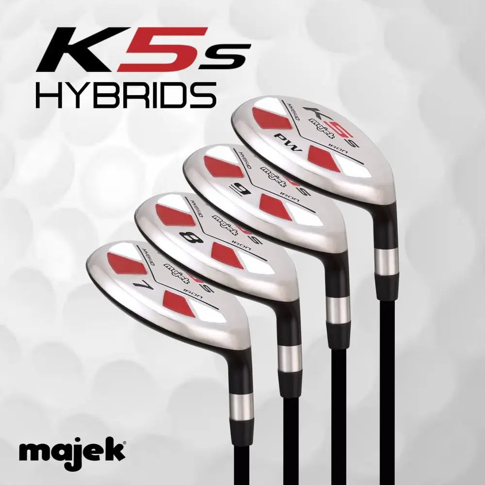 Men's Golf Hybrid Clubs Set: 7, 8, 9, PW, Utility A-Flex Right-Handed