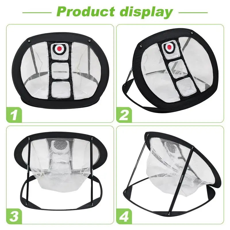 Foldable PopUp Golf Chipping Mat Golf Chipping Net Portable Golf Swing Trainer Chipping Pitching Cages Mats For Golf Supplies