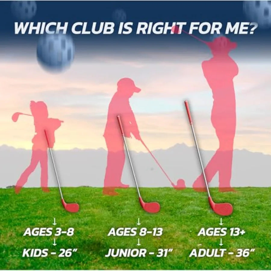 Official Club - Backyard Outdoor Golf Club with Oversize Club Head to Play Hit Plastic Or Foam Golf Balls in Grass Parks Yards