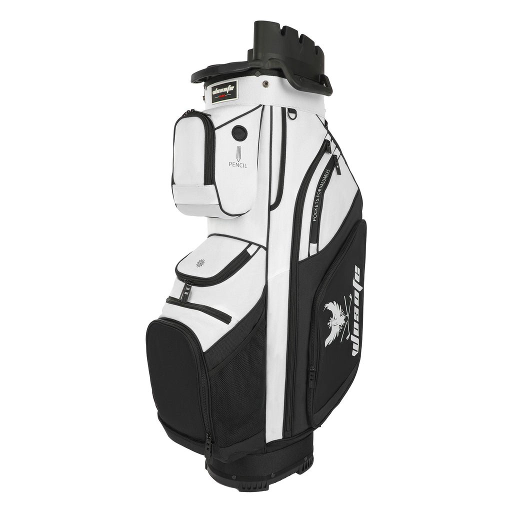 14 Way Full-Length Divider Top Men Golf Cart Bag, Fixed Slots Clubs Organized Premium Oxford Cloth Women 13 Pockets Black Blue G