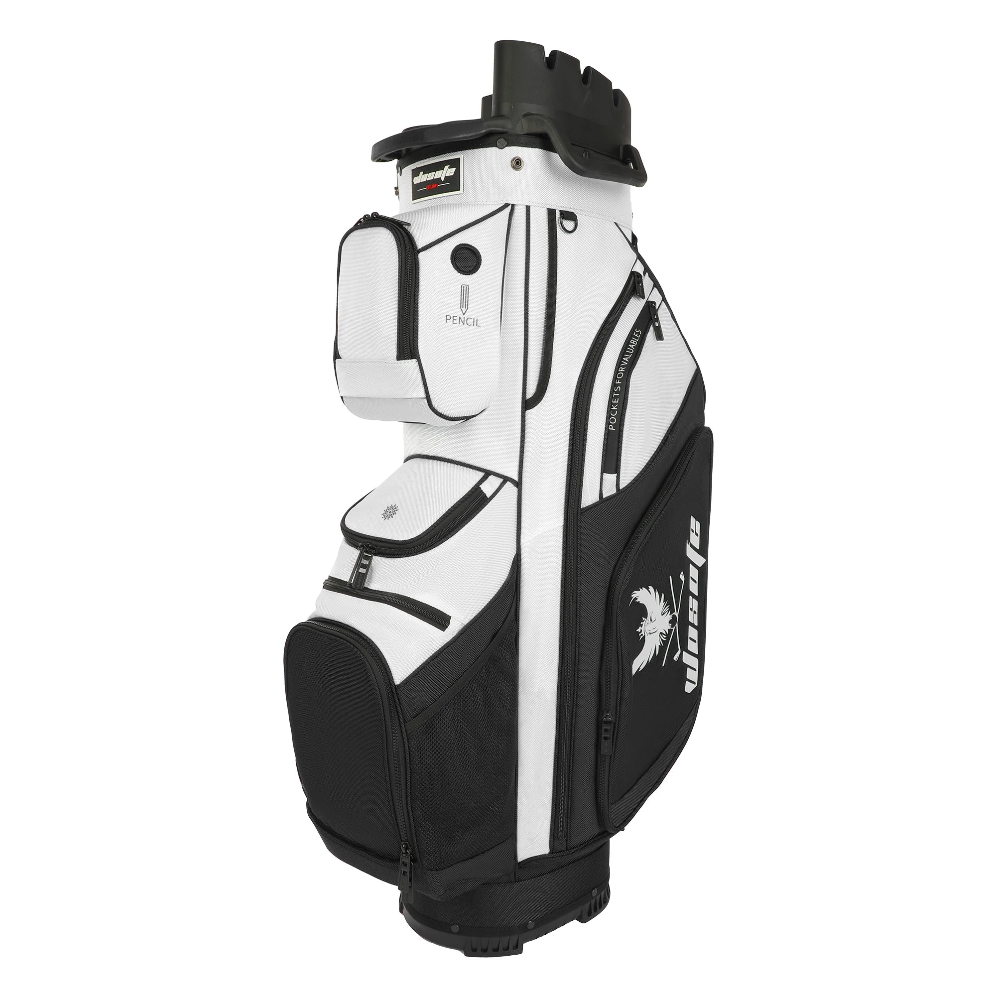 14 Way Full-Length Divider Top Men Golf Cart Bag, Fixed Slots Clubs Organized Premium Oxford Cloth Women 13 Pockets Black Blue G