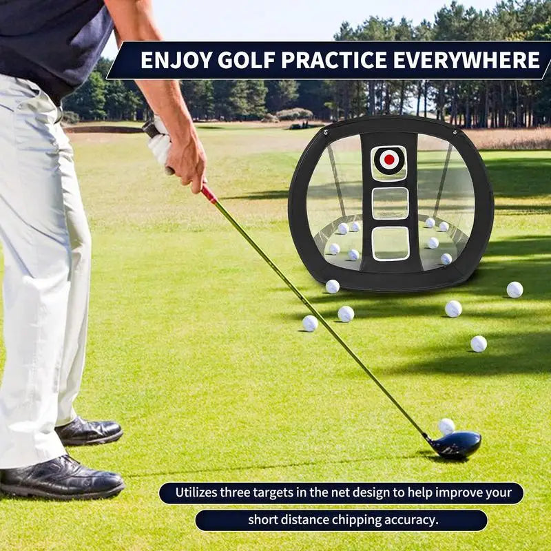 Foldable PopUp Golf Chipping Mat Golf Chipping Net Portable Golf Swing Trainer Chipping Pitching Cages Mats For Golf Supplies