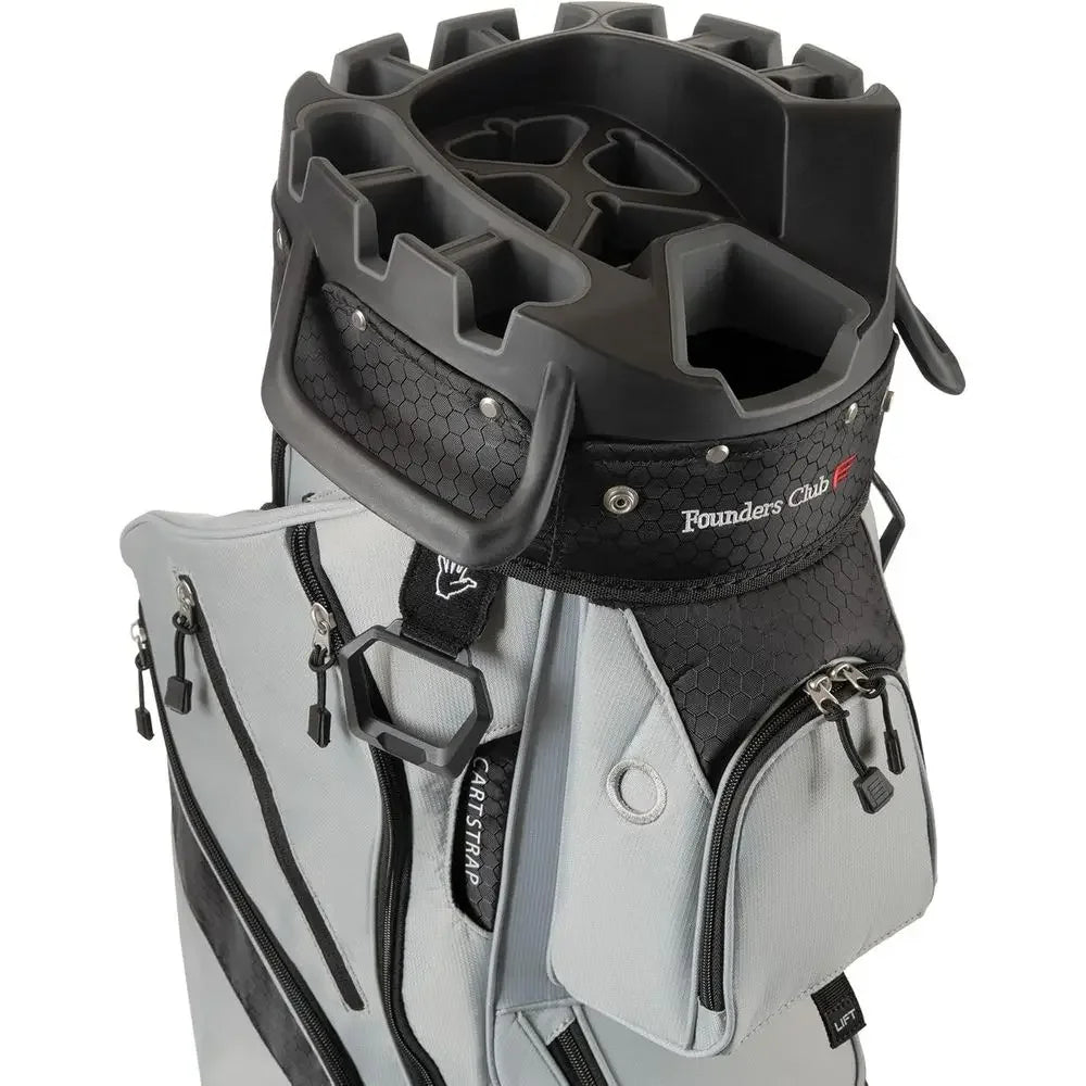 14-Way Top Golf Bag with Anti-Rattle Dividers, Snap-On Rain Hood & Full-Length Dividers