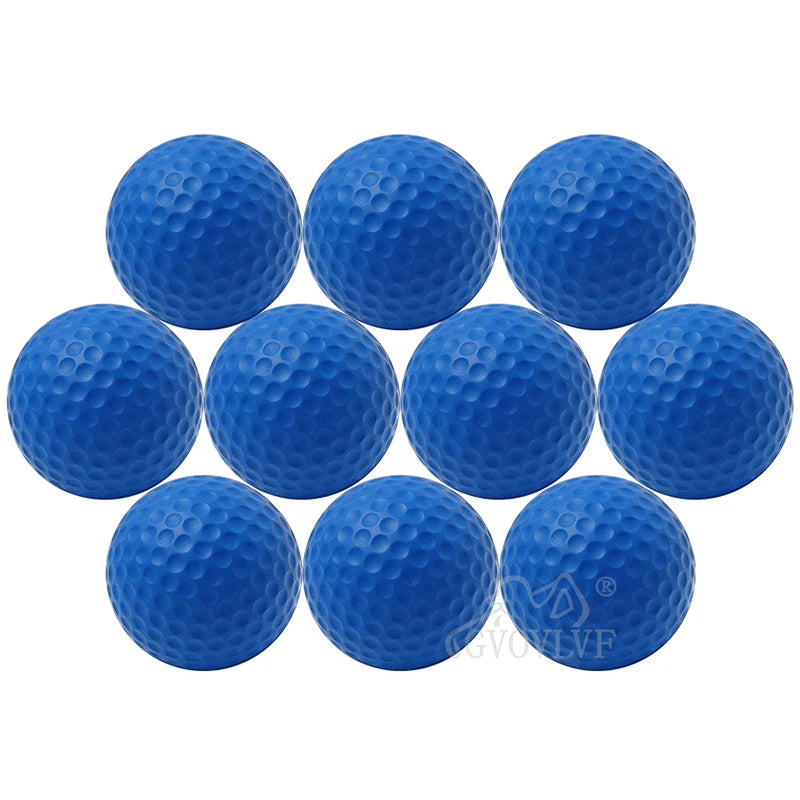 10pcs/lot Soft Indoor Practice PU Yellow Golf Balls Training Aid Drop Shipping Wholesale Gift for Golfers