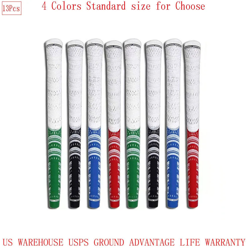 13PCs Golf Grip Golf Club Grip WHITEOUT Wear Resistant Grip One Size Regular