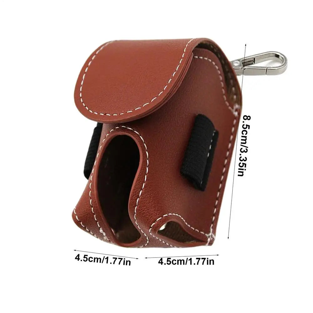 Golf Bag Holder Golf Ball Storage With Keychains PU Leather Multi-functional Golfing Accessories For Men Women Golfer Practice