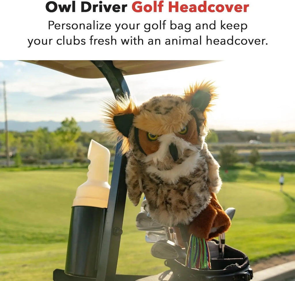Owl Driver Headcover | Premium Golf Club Covers with Sun-Resistant Fur | Funny Animal Design for Men & Women