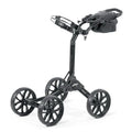 Bag Boy Quad Pro Push Cart Black/Slate for Golf Carry with Durable Polycarbonate Frame and Smooth-Rolling Wheels