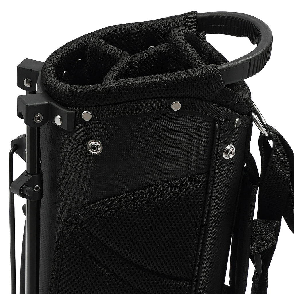 Golf Club Stand Bag with 3 Dividers 5 Pockets, Waterproof Nylon Adjustable Legs for Stability, Lightweight for Men and Women