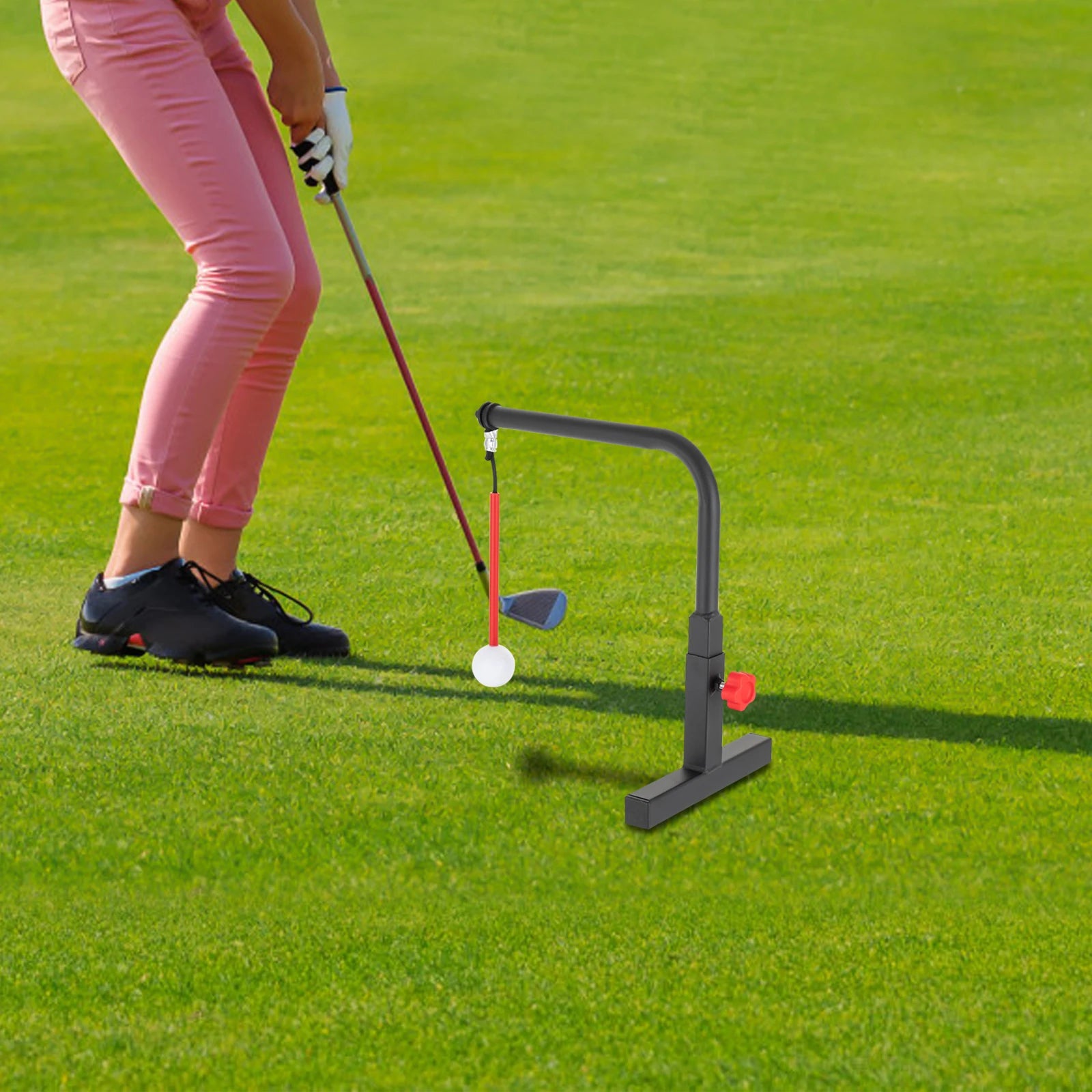 Golf Swing Trainer, Swing Practice Trainer Golf with Golf Ball & 3 Support Rods , Outdoor Hitting Training Aid for All Levels