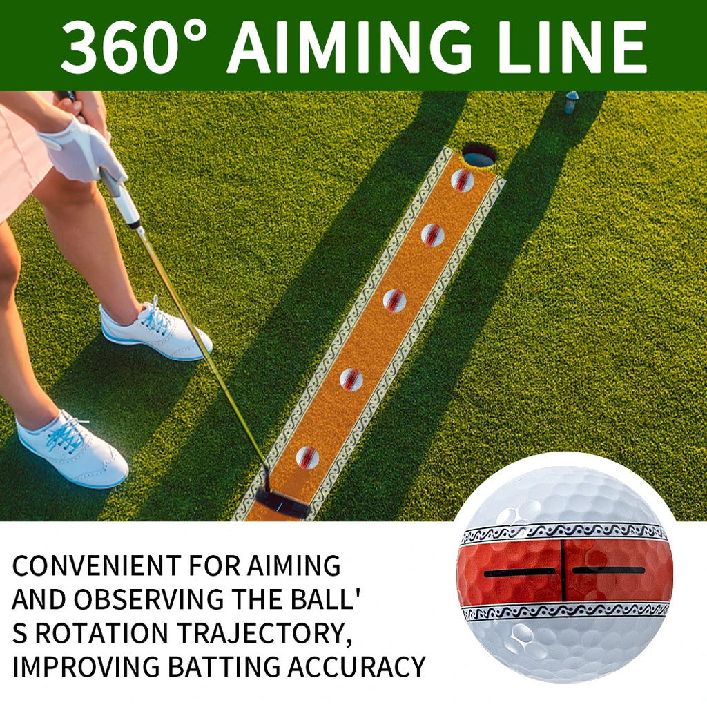 Caiton 12/3pcs 3-Layer PU Putter Golf Ball, 360° Precision Stable Shooting Line, Enhancing Putting Accuracy and Stability