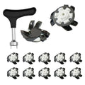Spikes For Golf Shoes 12 Pieces Anti Slip Golf Shoe Spikes Golf Cleat Quick Twist Golf Spikes Golf Cleats Portable Wrench Screw