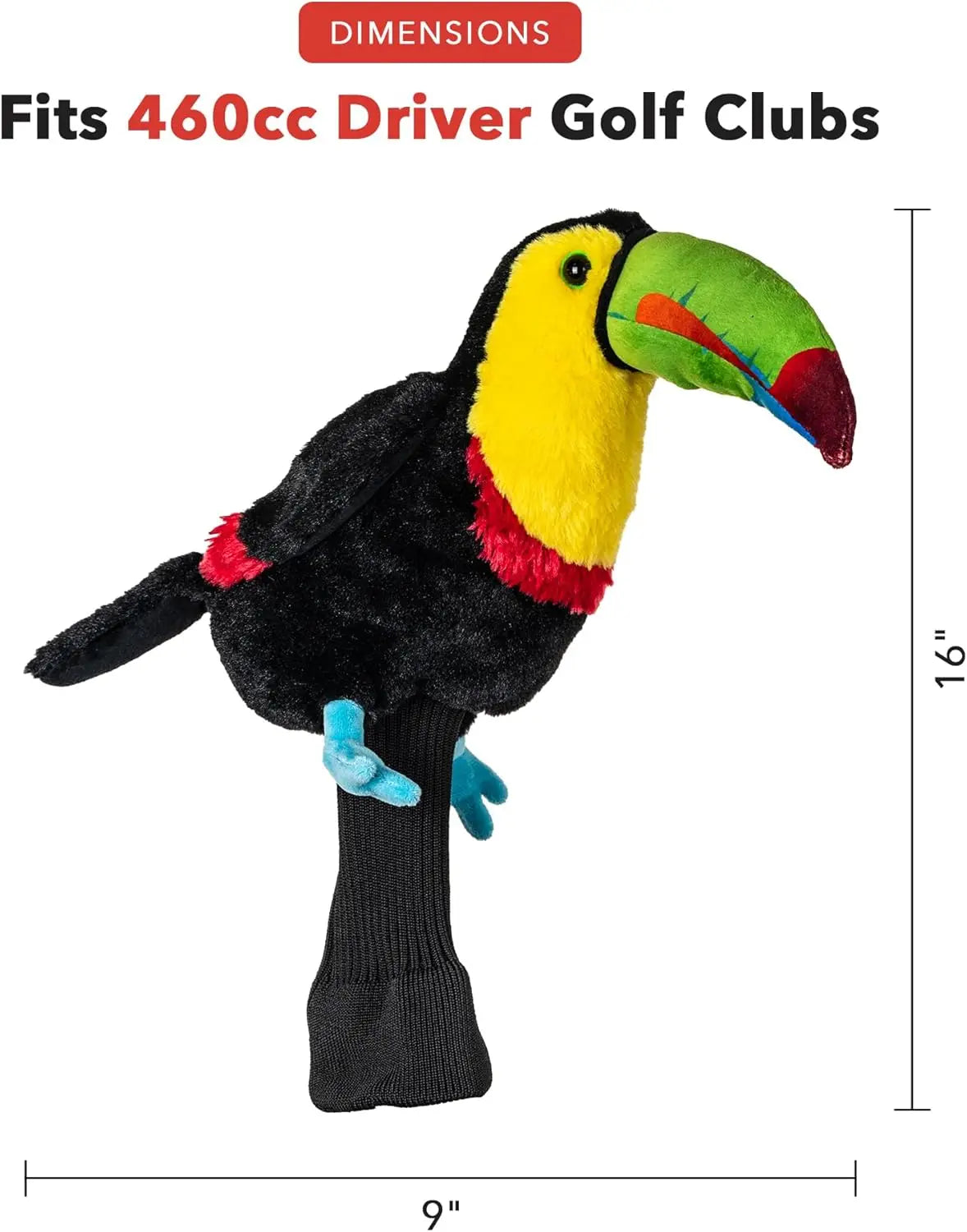Toucan Driver Headcover - Premium Golf Club Protection with Fun Animal Design for Men and Women