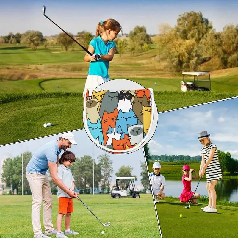 Golf Driver Head Covers Cartoon Cat Driver Headcover Funny Golf Club Covers Waterproof And Functional Fit Drivers And Fairway