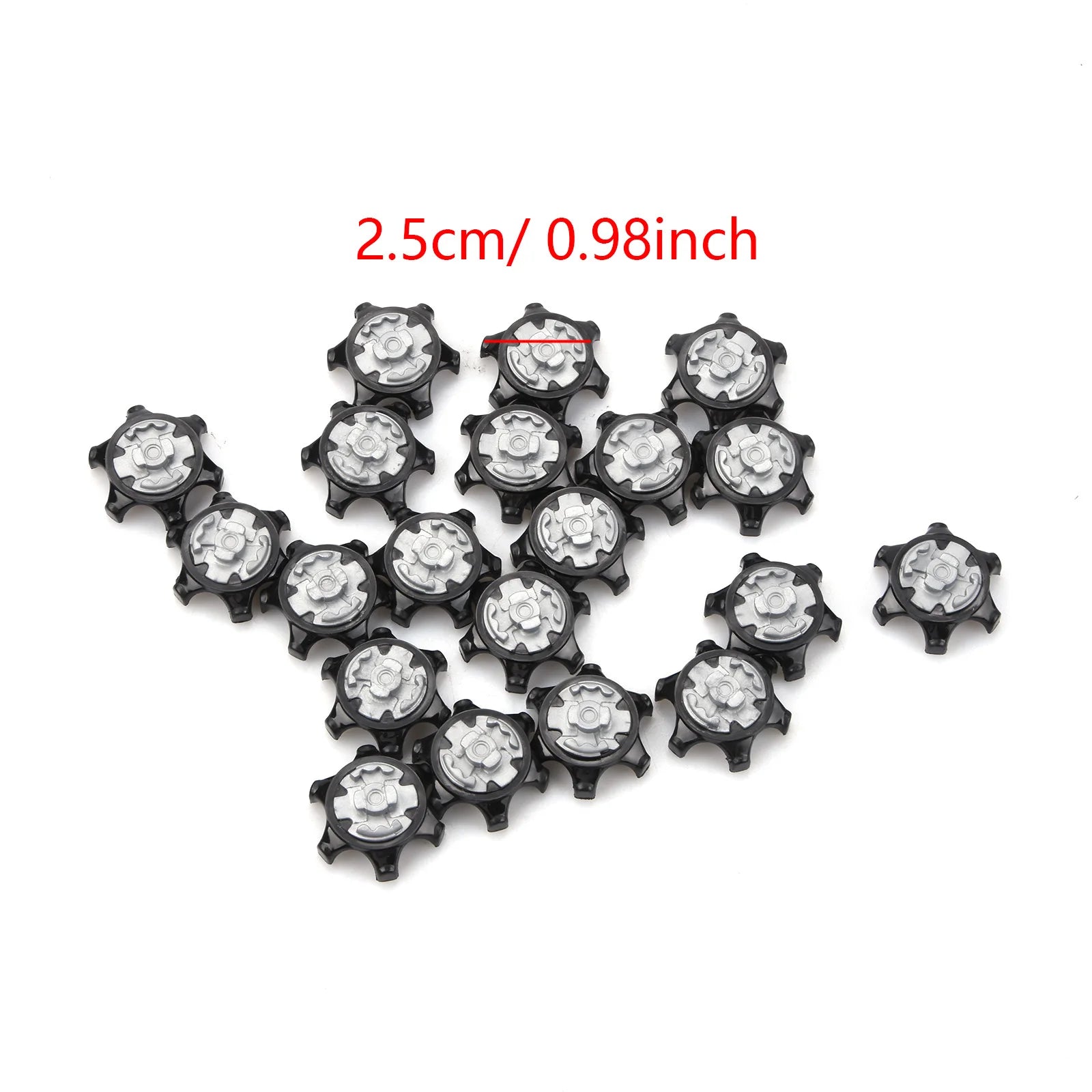 20Pcs Plastic Golf Spikes Pins Cleat Fast Twist 2.5x1.2cm Golf Shoe Spikes Ultra Thin Durable Replacement Set