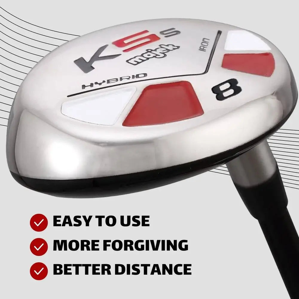 Men's Golf Hybrid Club Set, Includes 8, 9, Pitching Wedge, Utility Club