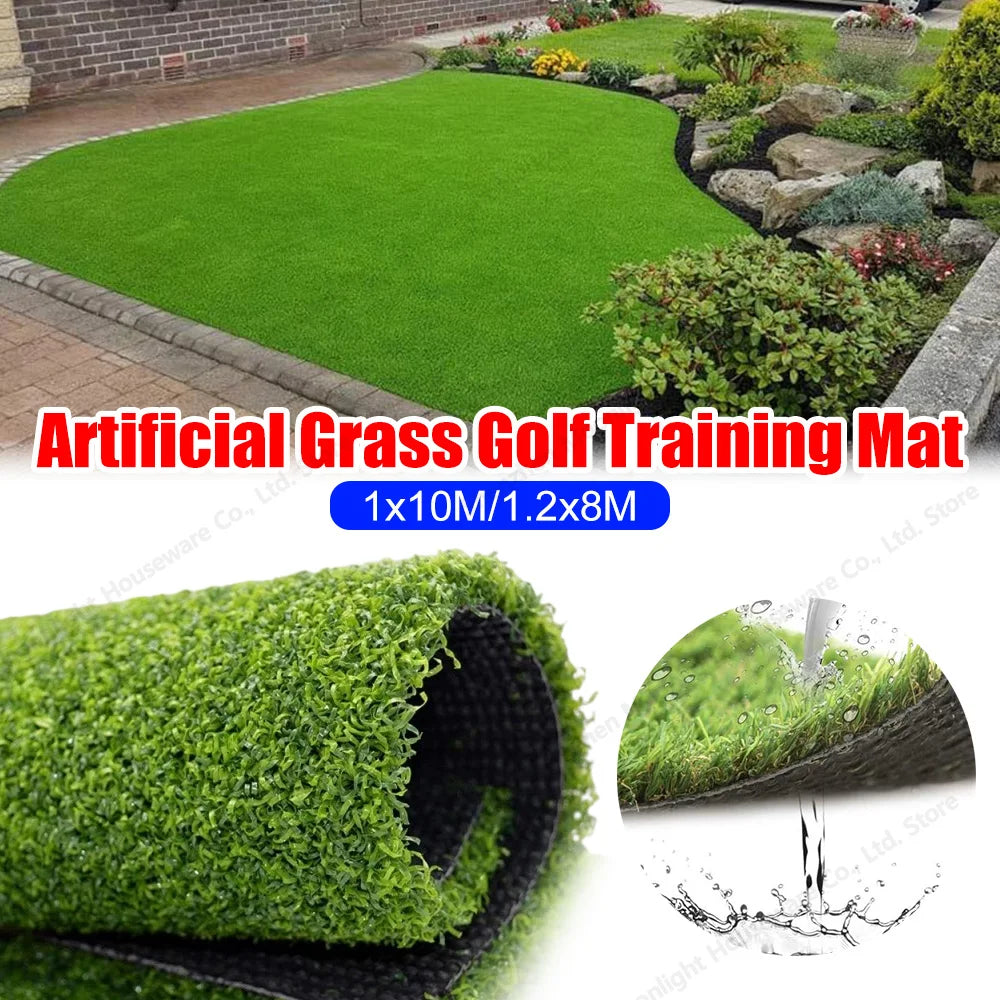 Golf Mat 1x8/1.2x8M Golf Hitting Mats for Practice Outdoor Indoor Artificial Turf Mat Garage Simulator Chipping Driving Training