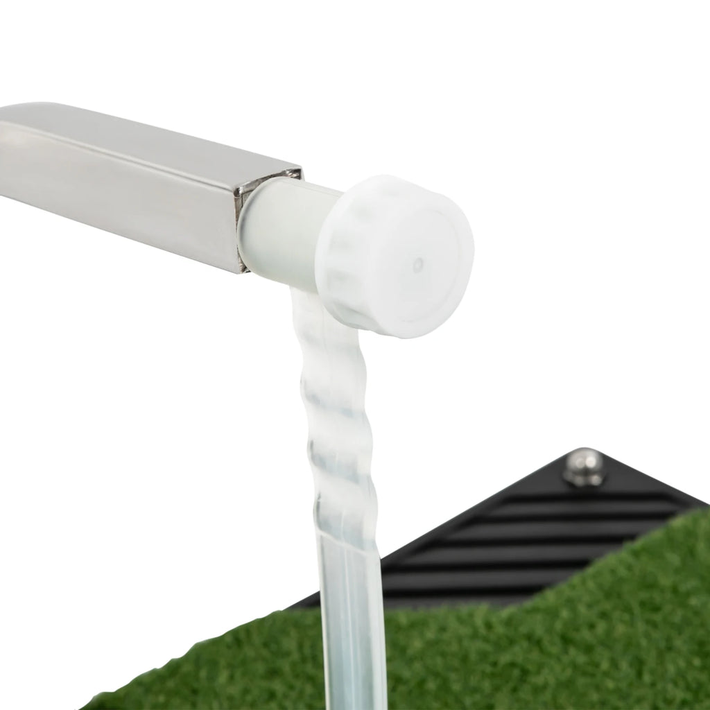 Flat Golf Swing Trainer, Golf Swing Trainer, Indoor Golf Practice Aid with 360° Auto Return, 5 Height Adjustable Tee, Foldable