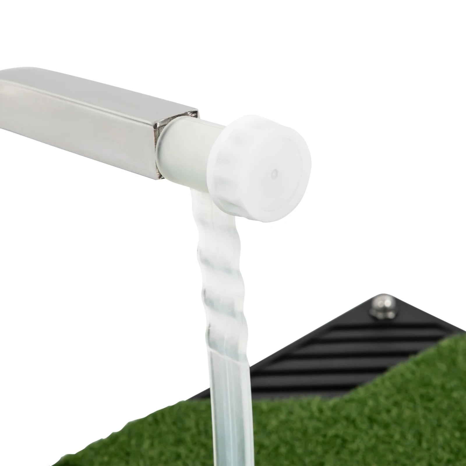 Flat Golf Swing Trainer, Golf Swing Trainer, Indoor Golf Practice Aid with 360° Auto Return, 5 Height Adjustable Tee, Foldable