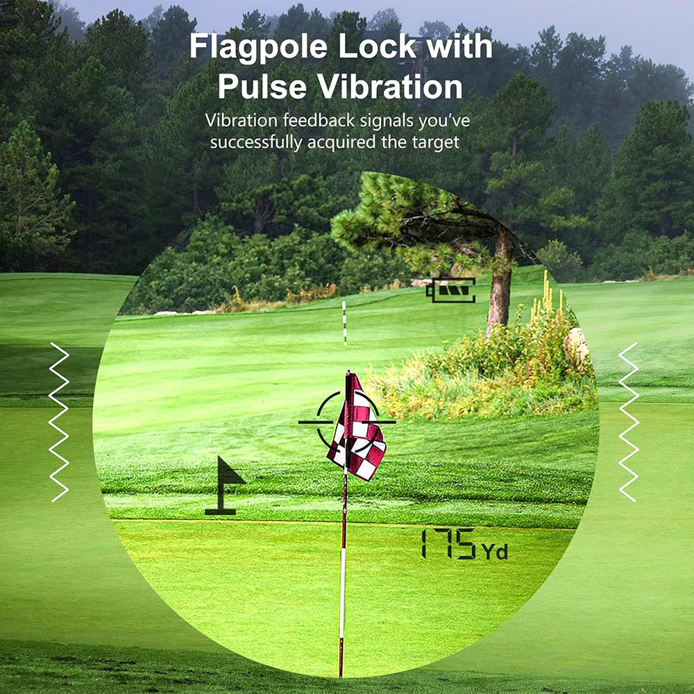 PEAKPULSE 650 Yards Golf Laser Rangefinder with Slope Switch Compensation and Replaceable Battery Range Finder for Golfing Gift