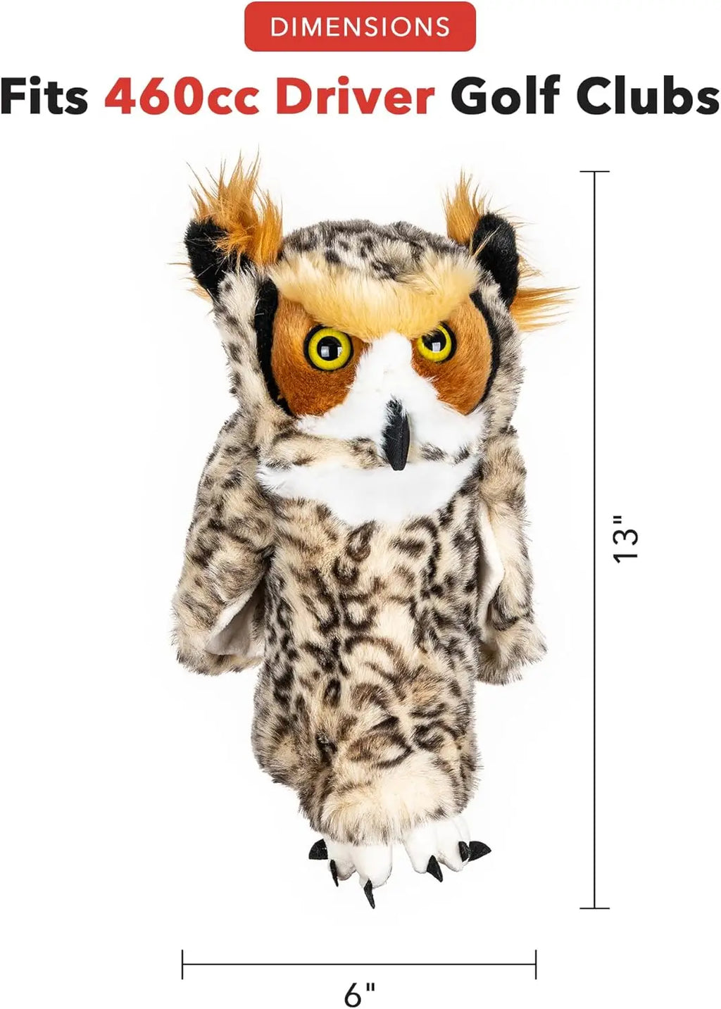 Owl Driver Headcover | Premium Golf Club Covers with Sun-Resistant Fur | Funny Animal Design for Men & Women