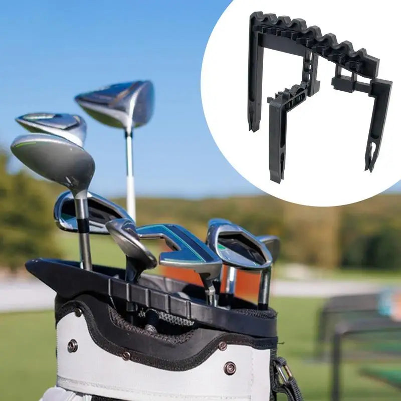 Golf Club Holder For Bag Golf Bag Clip Fixing Frame Lightweight Golf Stick Organize Holder Reusable Indoor Outdoor Sports
