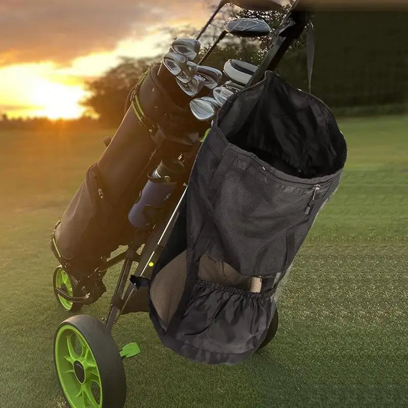 Golf Cart Storage Bag Golf Sport Push Carts Extension Bag Push-Pull Golf Carts Pouch Outside Sporting Organizer For Golf Balls E