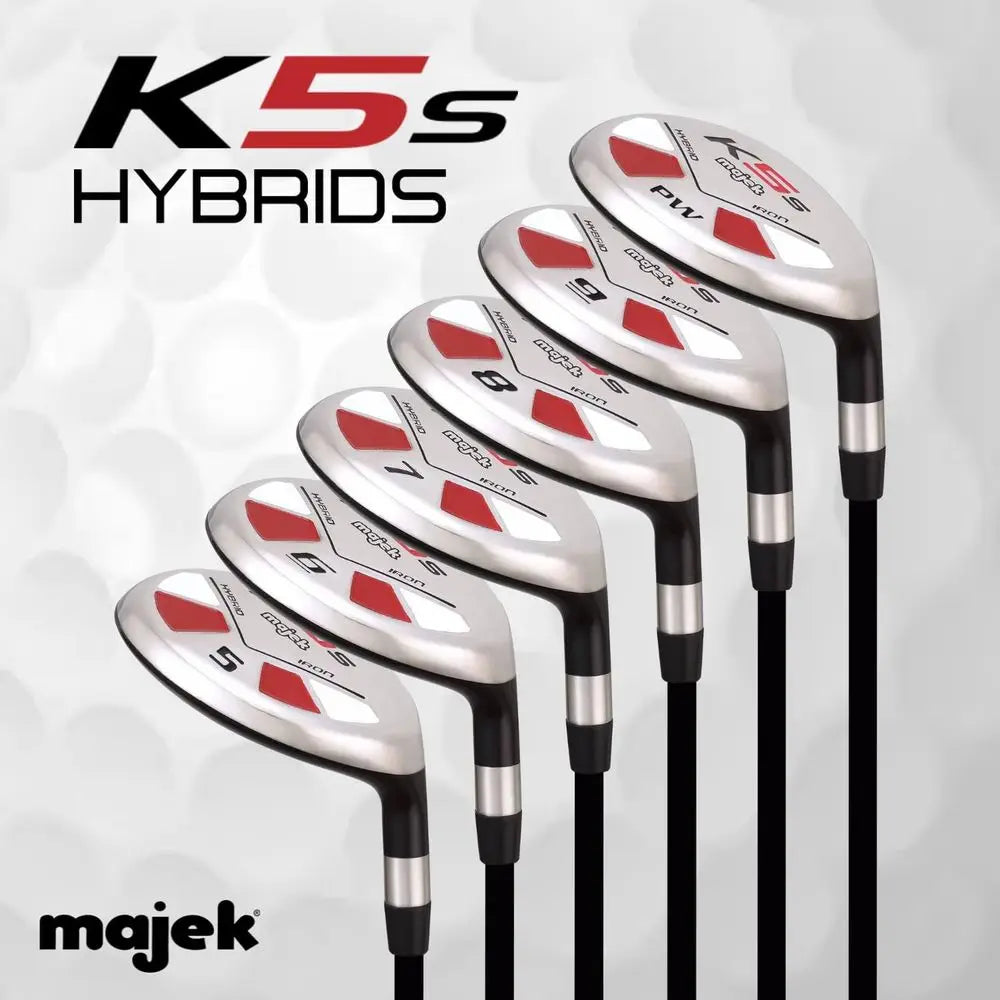 Men's Golf Hybrid Club Set: 5-9 Irons, Pitching Wedge, Senior Right-Handed Utility A Model