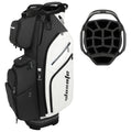 PU Leather Lightweight Men Women Blue White Black Green Golf Bag,Multiple 10 Pockets 14-Way Dividers Cooler Pouch Golf Cart Bag