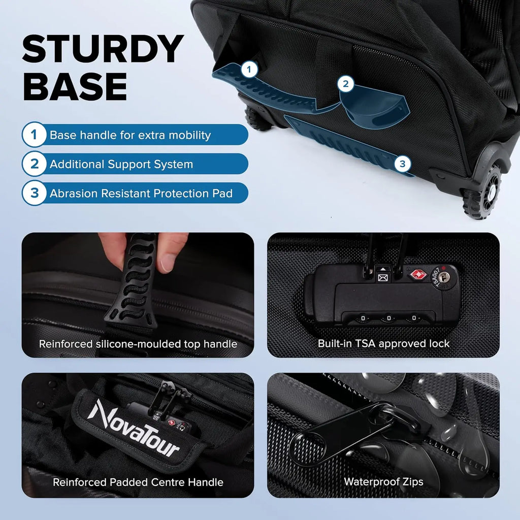 Hard Golf Travel Case with TSA Lock, Waterproof Zippers, Lightweight Design for Maximum Club Protection