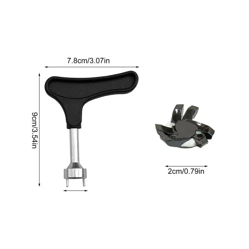 Spikes For Golf Shoes 12 Pieces Anti Slip Golf Shoe Spikes Golf Cleat Quick Twist Golf Spikes Golf Cleats Portable Wrench Screw
