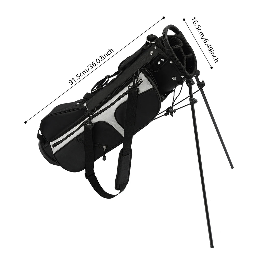 Golf Club Stand Bag with 3 Dividers 5 Pockets, Waterproof Nylon Adjustable Legs for Stability, Lightweight for Men and Women
