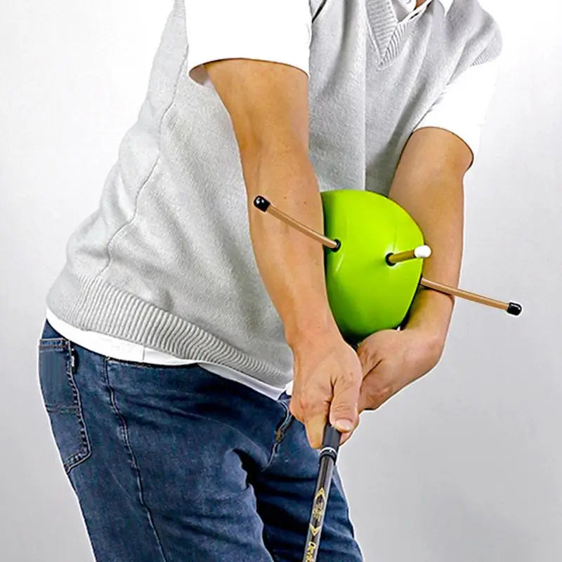 Golf Swing Arm Postures Corrector Golf Swing Chicken Wings Corrector Swing Trainer Connecting Ball For Golf Chipping Accessories