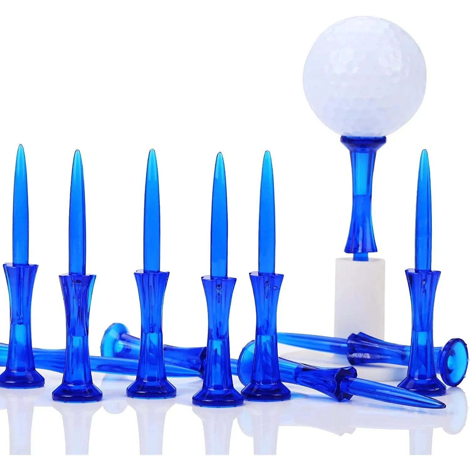 JIANGMU Rubber Staircase Golf Shirt Set of 50 pieces, 3-1/4 inch long, loose small cup, durability enhancement, reusable and dur
