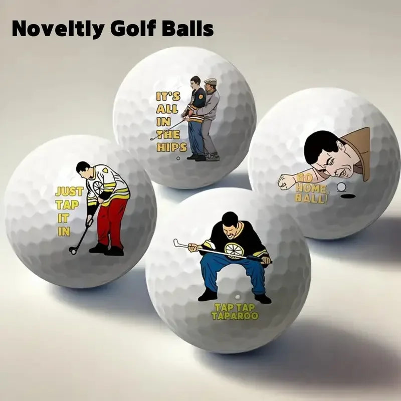 4pcs Golf Ball Golf Sports Accessories High Elasticity Unique Designs Long-distance for Golfers Christmas Gift Training Practice