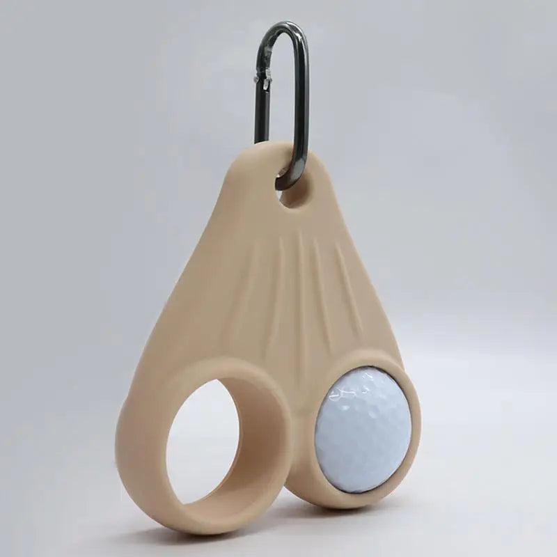 Golf Ball Holder Silicone Golf Ball Storage Pouch with Metal Clip Sports Accessory for Golfers Men Women Easy Attachment to Bag