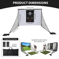 Golf Hitting Practice Net 10x7ft Side Barriers Golf Training Net For Indoor Outdoor Backyard Driving Chipping Swing Practice ﻿