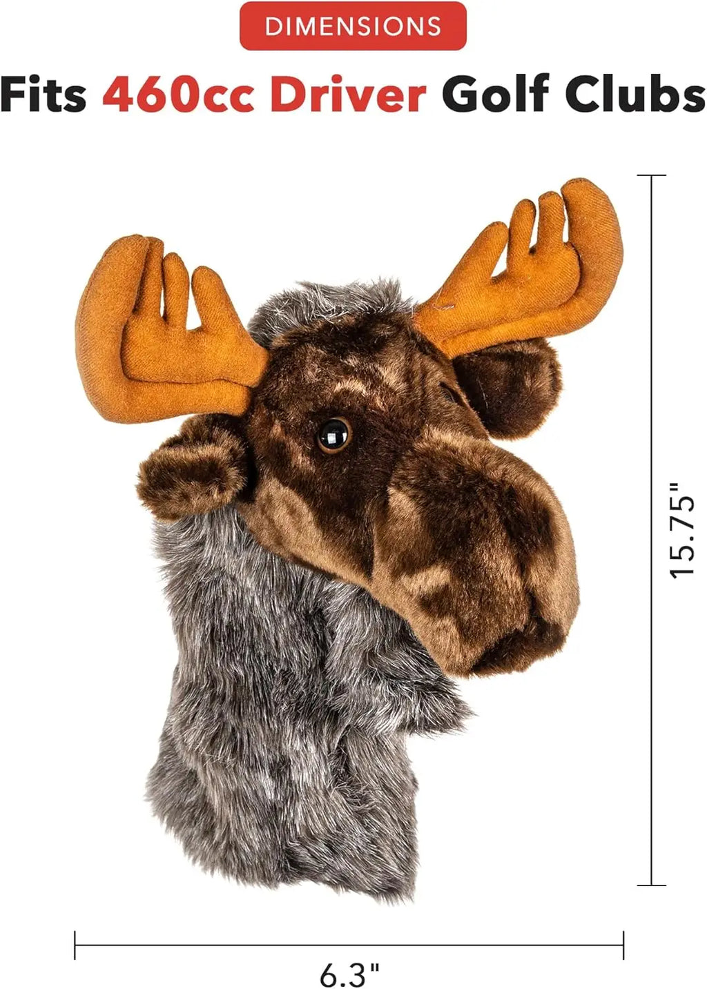Premium Moose Driver Headcover for Golf Clubs | Funny Animal Design | Durable Protection for Men and Women