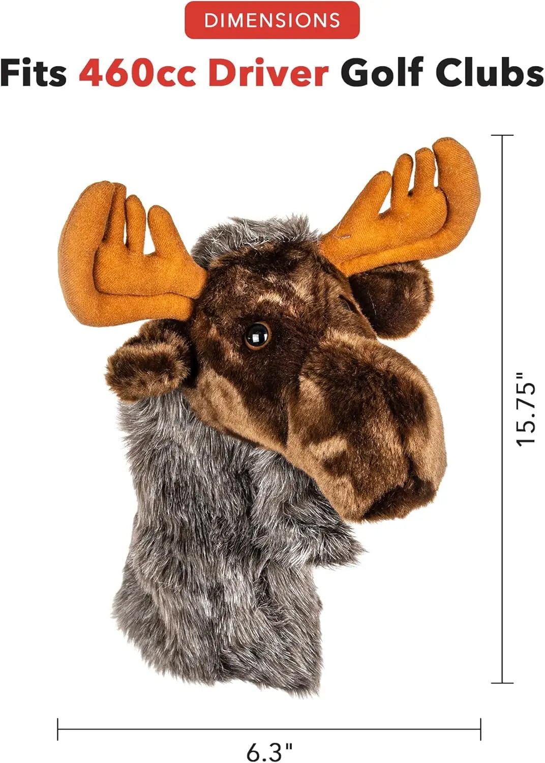 Premium Moose Driver Headcover for Golf Clubs | Funny Animal Design | Durable Protection for Men and Women